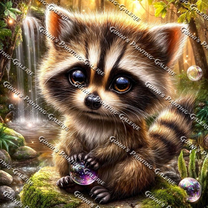 Das kleine Waldpfötchen by illumaris KI_Art 80x80 250 Farben
