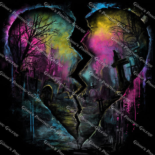 Zerbrochen zwischen Leben und Licht by Karla 80x80 205 Farben